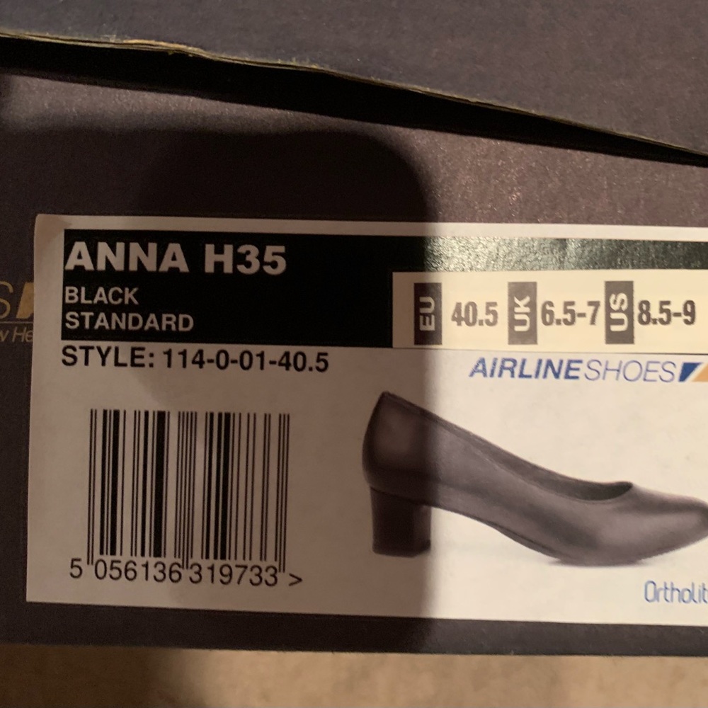 NIB Black Airline Shoes
